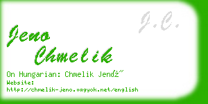 jeno chmelik business card